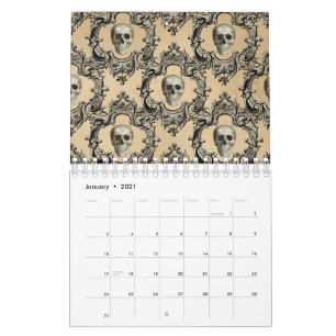 Calendario Gótico Skeleton Gothic