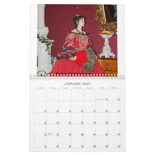 Calendario gown señora de pompadour (Jan 2027)