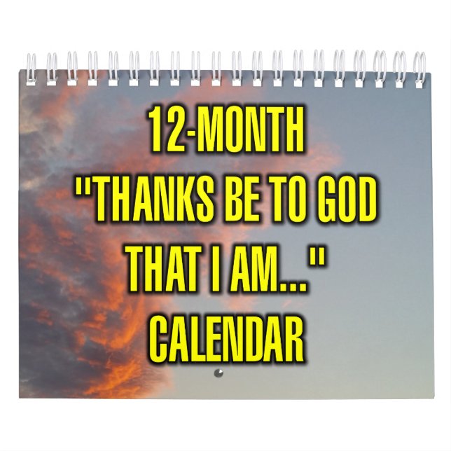 Calendario "Gracias a Dios que soy..." de 12 meses (Tapa)