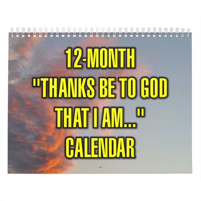 Calendario "Gracias a Dios que soy..." de 12 meses (Tapa)