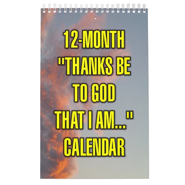 Calendario "Gracias a Dios que soy..." de 12 meses (Tapa)