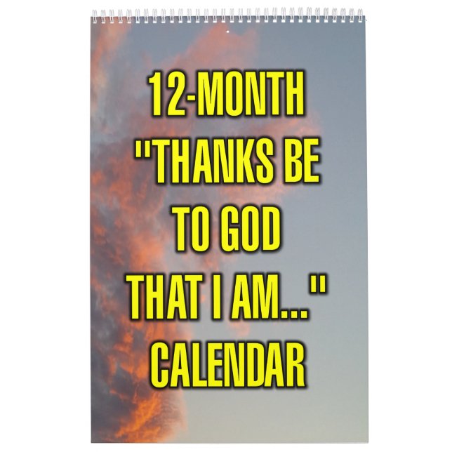 Calendario "Gracias a Dios que soy..." de 12 meses (Tapa)