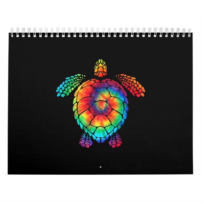 Calendario Gracioso costo hippie arcoiris de marea marina (Tapa)