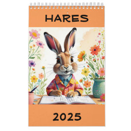Calendario Gracioso, Cute Hares 2025