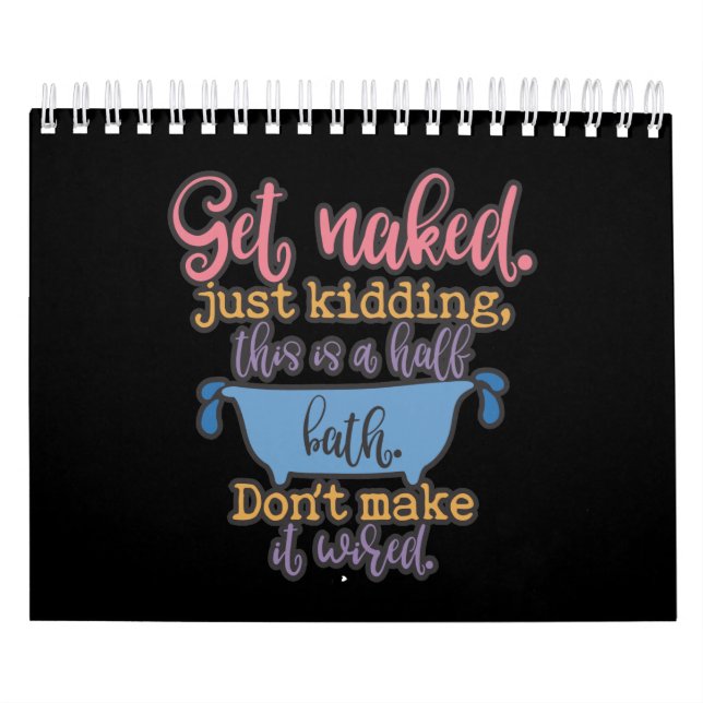 Calendario Gracioso Diseño De Baño Para Su Decoración Domésti (Tapa)