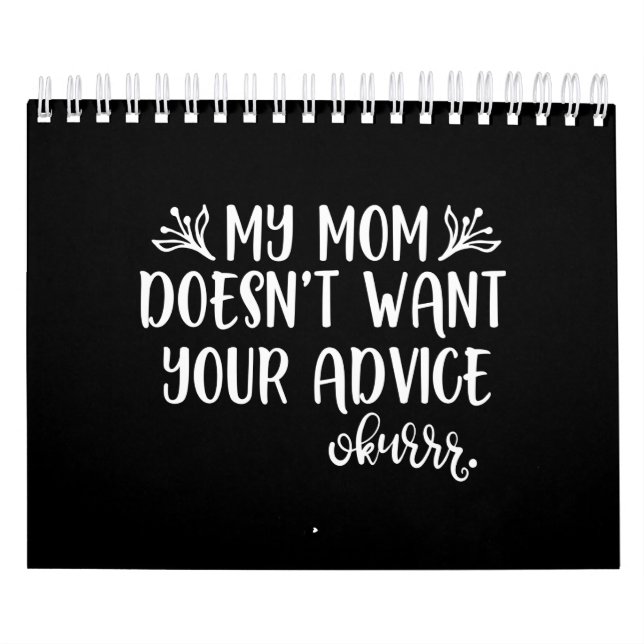 Calendario Gracioso Diseño De Mamá Para Madres (Tapa)