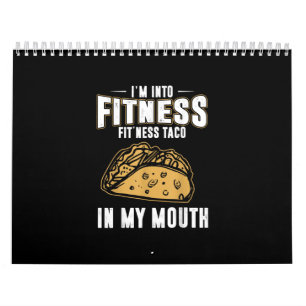 Calendario Gracioso Gym Fitness Taco T-Shirt