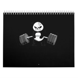 Calendario Gracioso Panda Formar Gimnasio Gimnasio Deadlift P