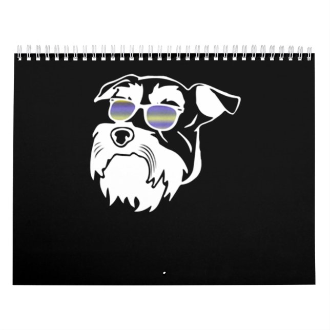 Calendario Gracioso perro Schnauzer (Tapa)