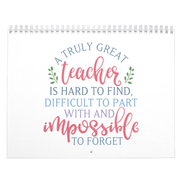 Calendario Gracioso profesor de Apreciación Principal (Tapa)
