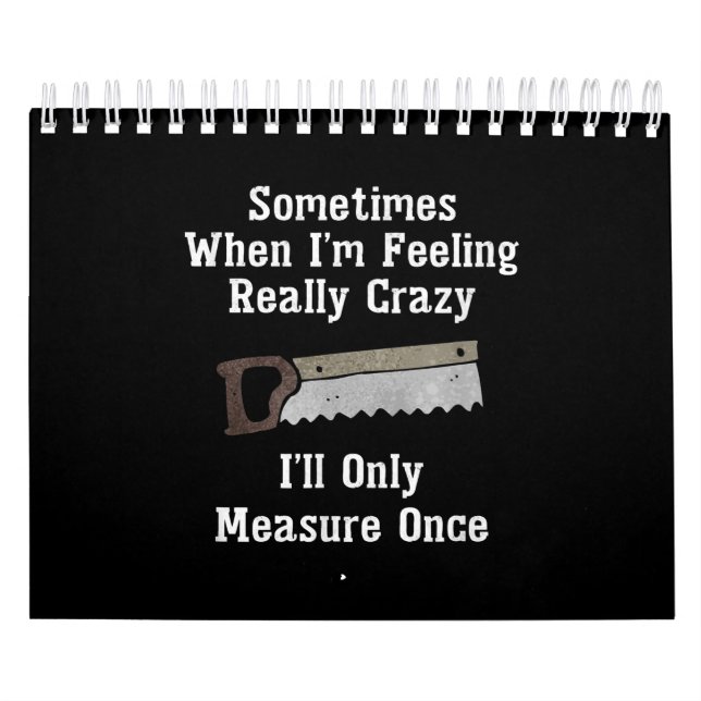 Calendario Gracioso regalo de carpintero de madera (Tapa)