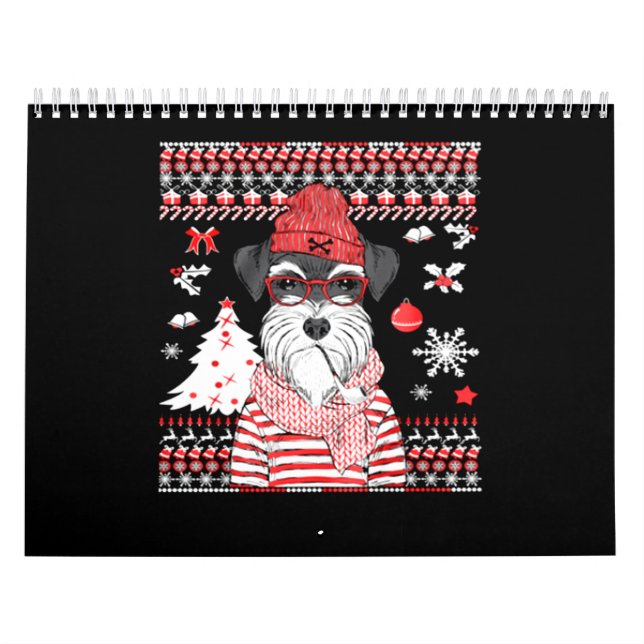 Calendario Gracioso regalo de los Navidades de perro Schnauze (Tapa)