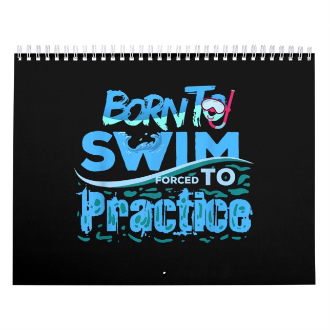 Calendario Gracioso Regalo De Natación Un Nadador (Tapa)