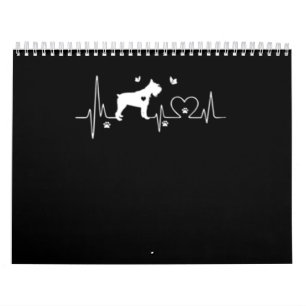 Calendario Gracioso regalo de Schnauzer Heatbeat