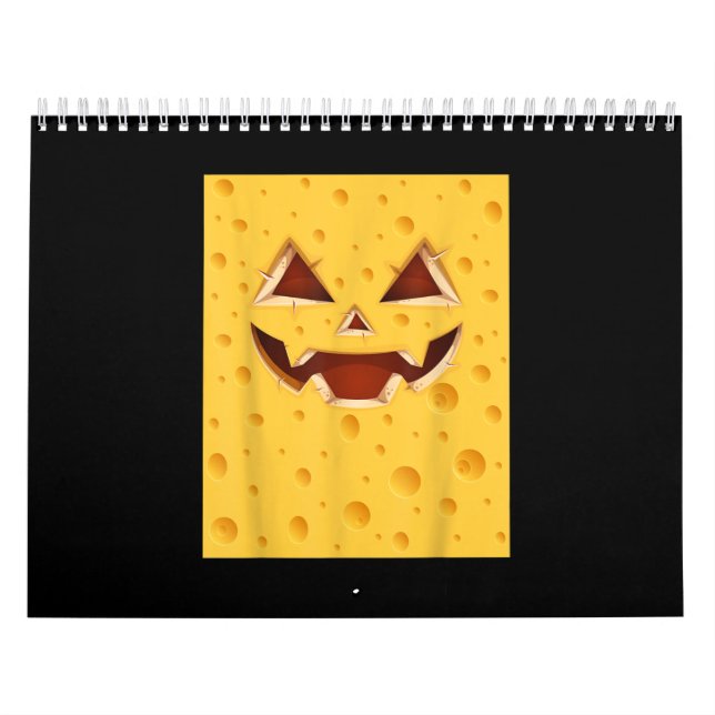 Calendario Gracioso traje de queso vintage Halloween (Tapa)