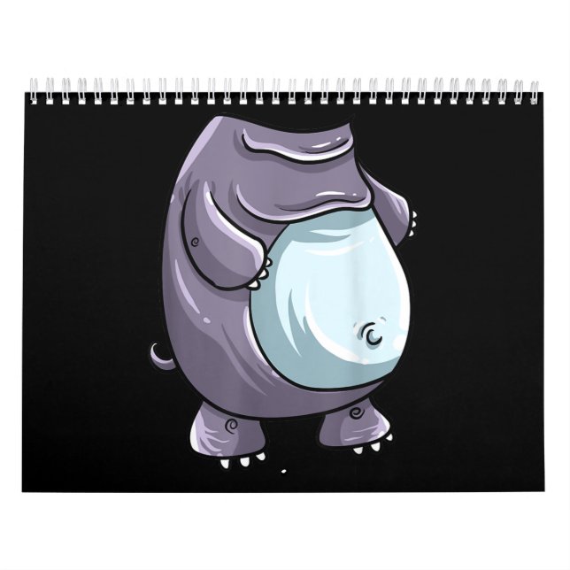 Calendario Gracioso vago de disfraz de disfraz de Hippo Hallo (Tapa)