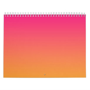 Calendario Gradiente rosa y naranja