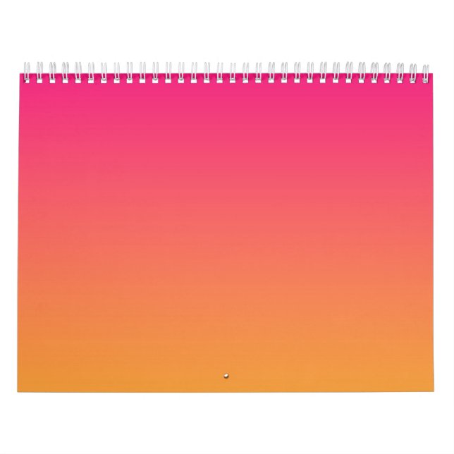 Calendario Gradiente rosa y naranja (Tapa)