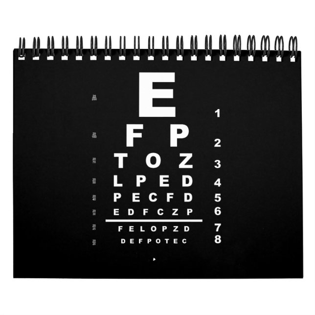 Calendario Gráfica de prueba ocular (Tapa)