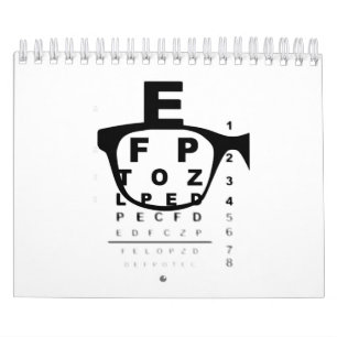 Calendario Gráfico de prueba ocular borrosa