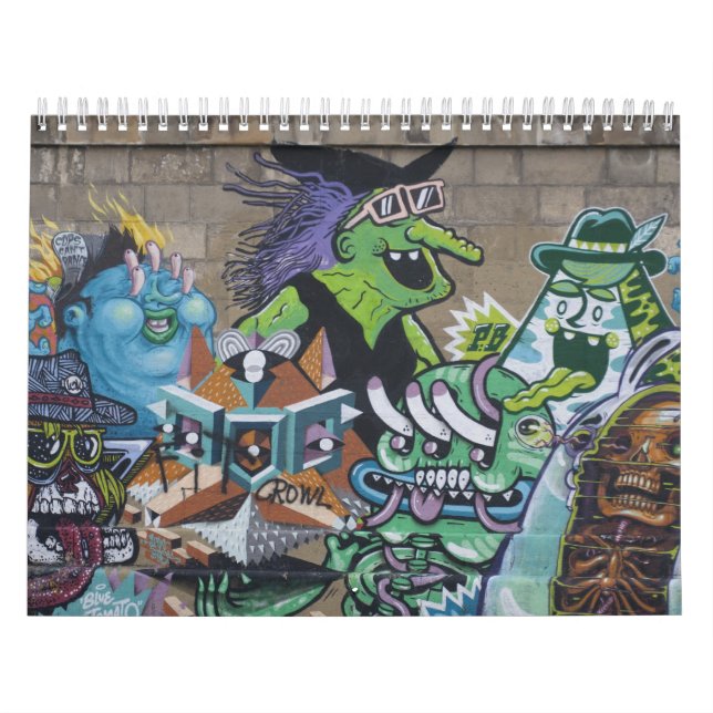 Calendario Grafitis Funky En Viena Austria 2025 (Tapa)