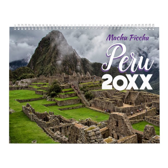 Calendario Gran Machu Picchu Perú Pared Escénica   (Tapa)