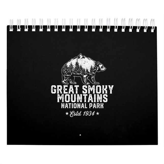 Calendario Gran Parque Nacional de Montañas Smoky Vintage (Tapa)