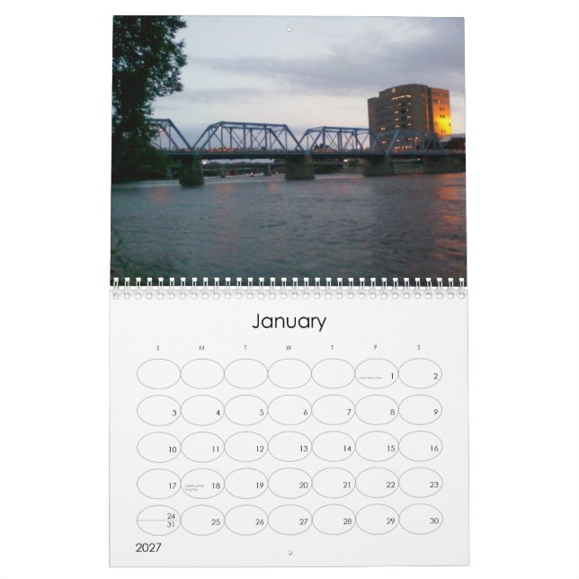 Calendario Grand Rapids hermoso 2011 (Jan 2027)