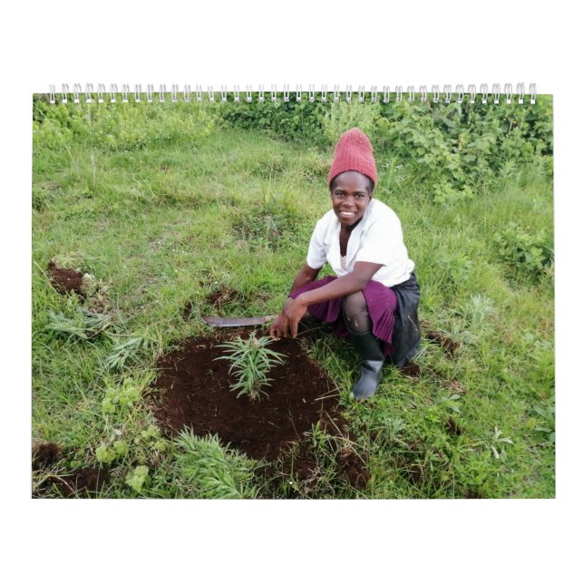 Calendario grande de dos páginas, blanco (Tapa)