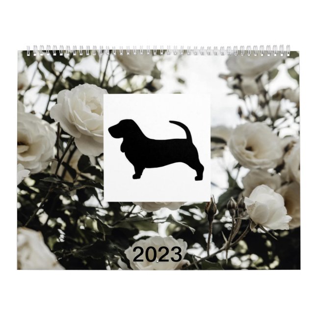 Calendario grande de dos páginas, blanco (Tapa)