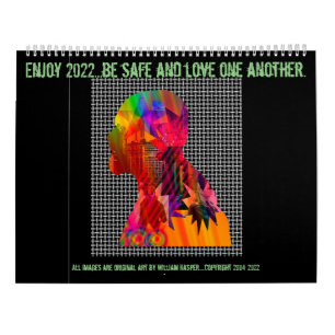 Calendario grande de dos páginas, blanco