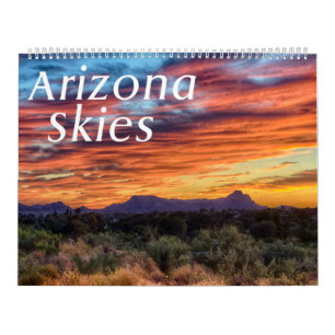 Calendario grande de dos páginas de Arizona Skies
