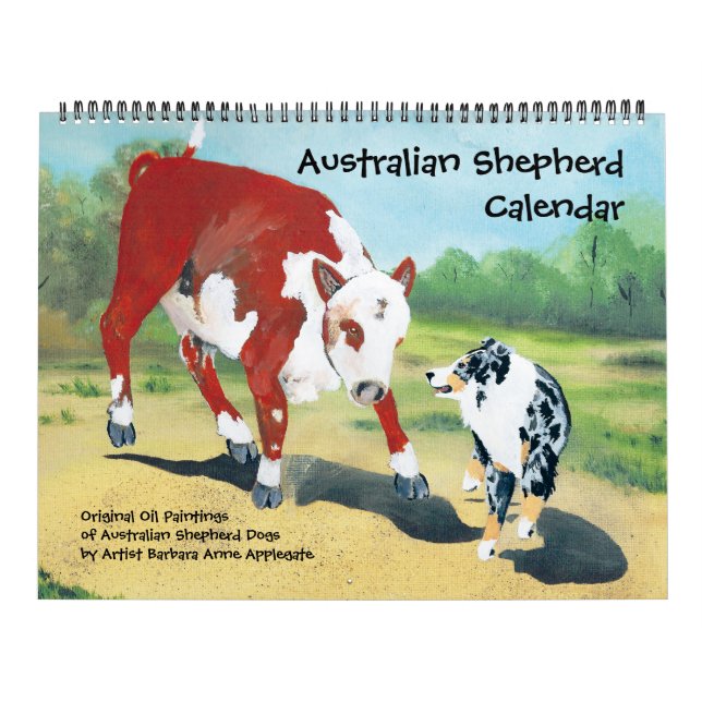 Calendario grande de dos páginas del pastor austra (Tapa)