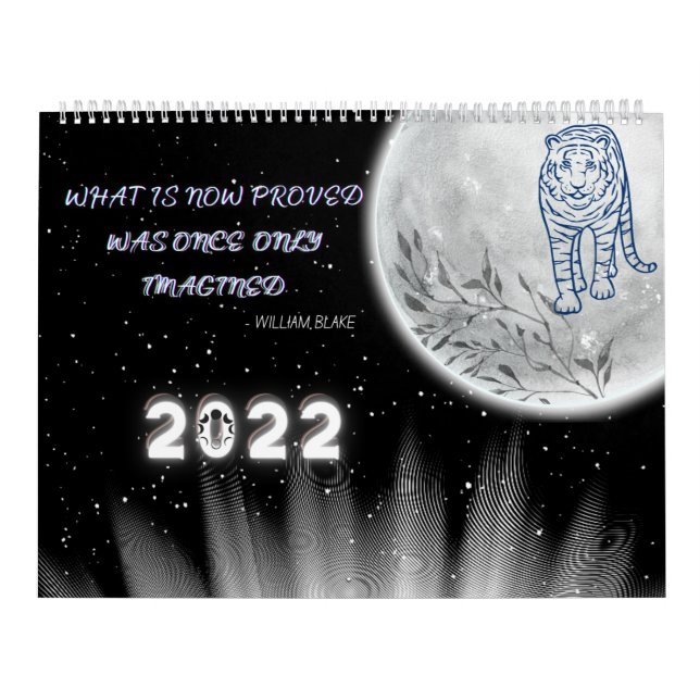 Calendario grande de dos páginas, fases lunares (Tapa)