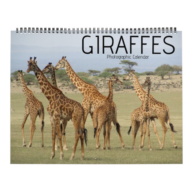 calendario grande de giraffe safari 2025 (Tapa)