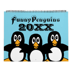 Calendario grande para Personalizados de Pingüinos