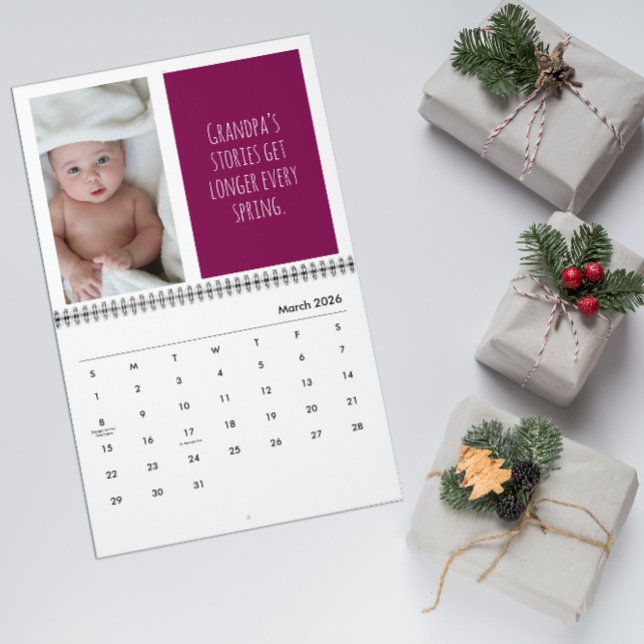 Calendario Grandkids Photo Gifts funny slogan Calendar (Subido por el creador)