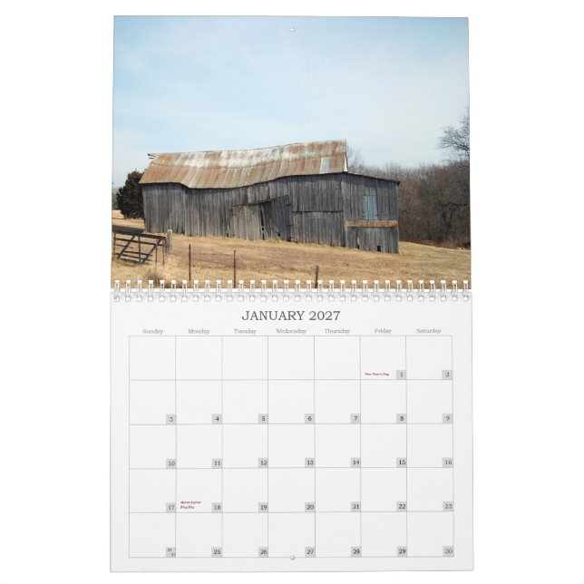 Calendario Graneros de Missouri (Jan 2027)