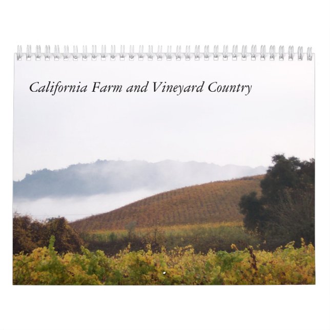 Calendario Granja de California y país del viñedo (Tapa)