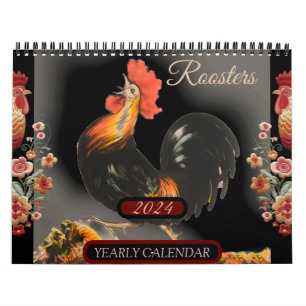 Calendario Granjas Naturales Animales Aves Gallos