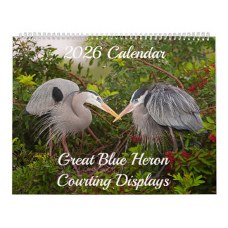 Calendario Great Blue Heron Courting Displays Calendar
