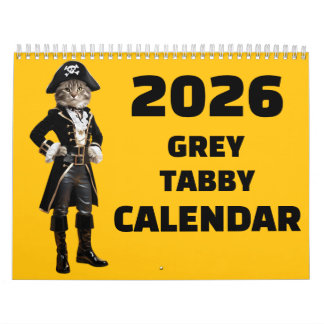 Calendario Grey Tabby Calendar