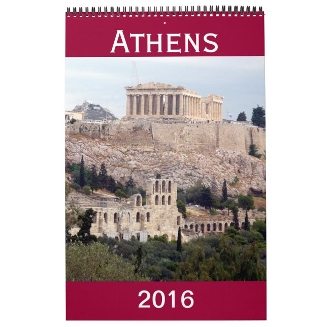 Calendario Griego 2016 de Atenas (Tapa)