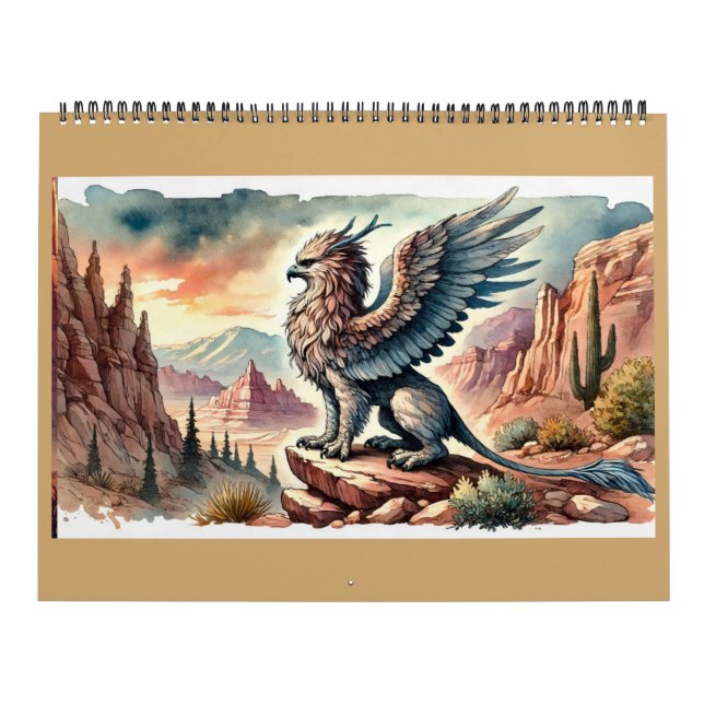 Calendario Griffins, Dragons, & Desolate landscapes (Tapa)