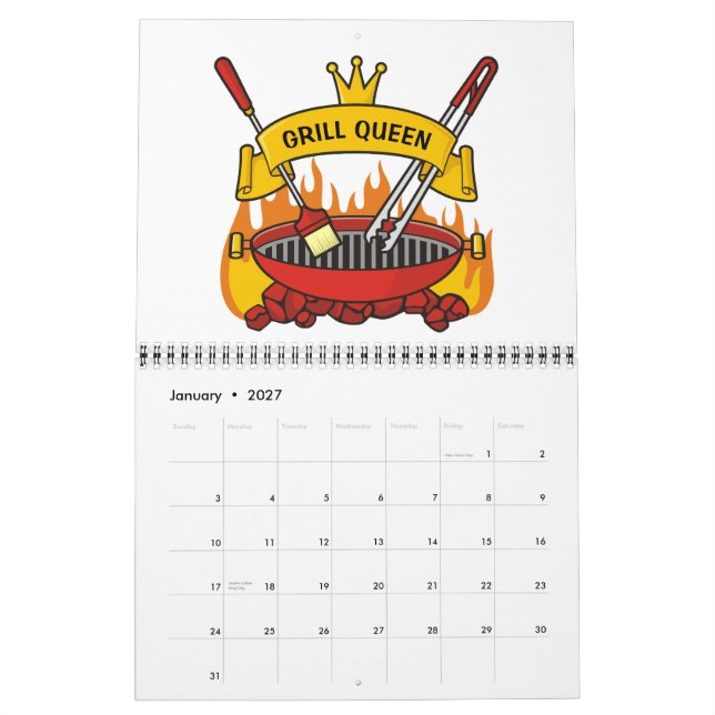 Calendario Grill Queen (Jan 2027)
