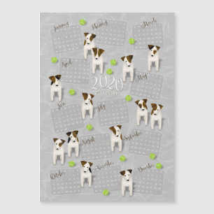 Calendario gris 2020 de Parson Jack Russell Terrie