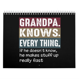 Calendario Grumpa Lover  El abuelo sabe todo