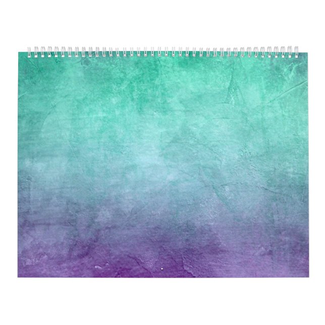 Calendario Grunge Colors - Teal & Purple (Tapa)