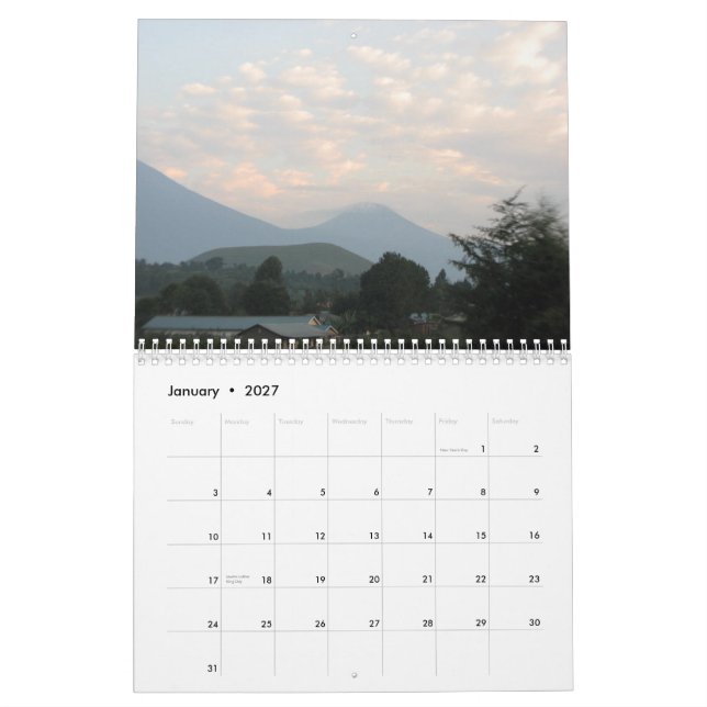 Calendario Grupo de Nkuringo (Jan 2027)