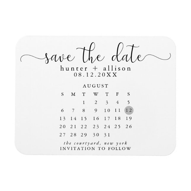 Calendario Guardar el imán de fecha (Horizontal)